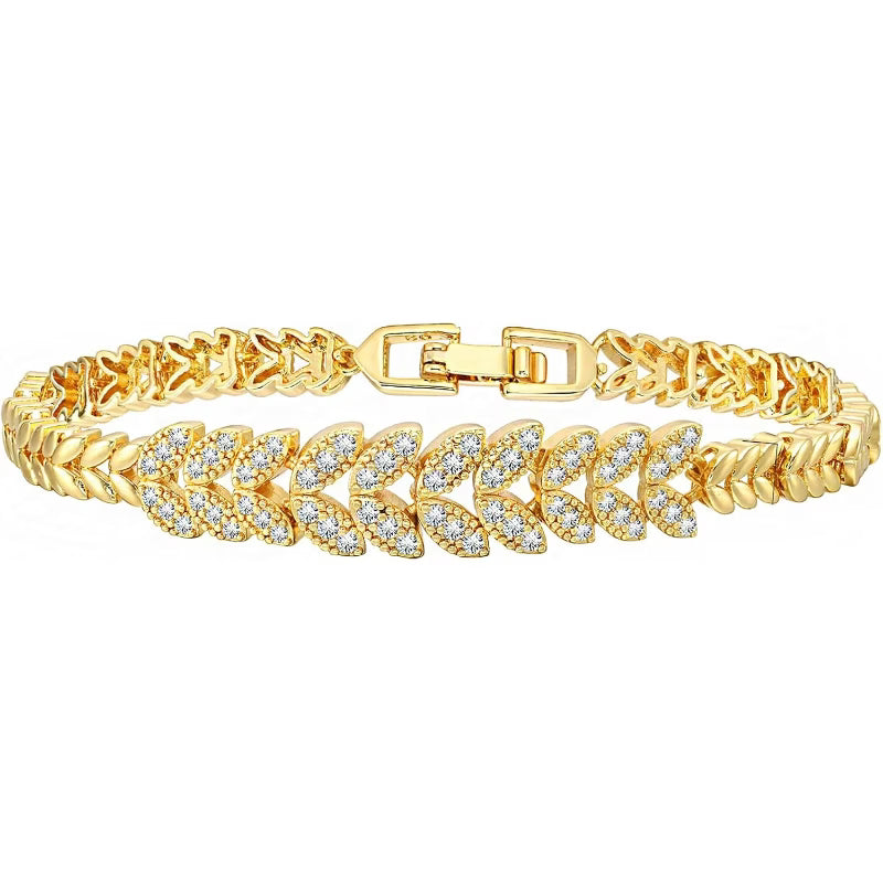 Everleaf Tennis Armbånd | Guld