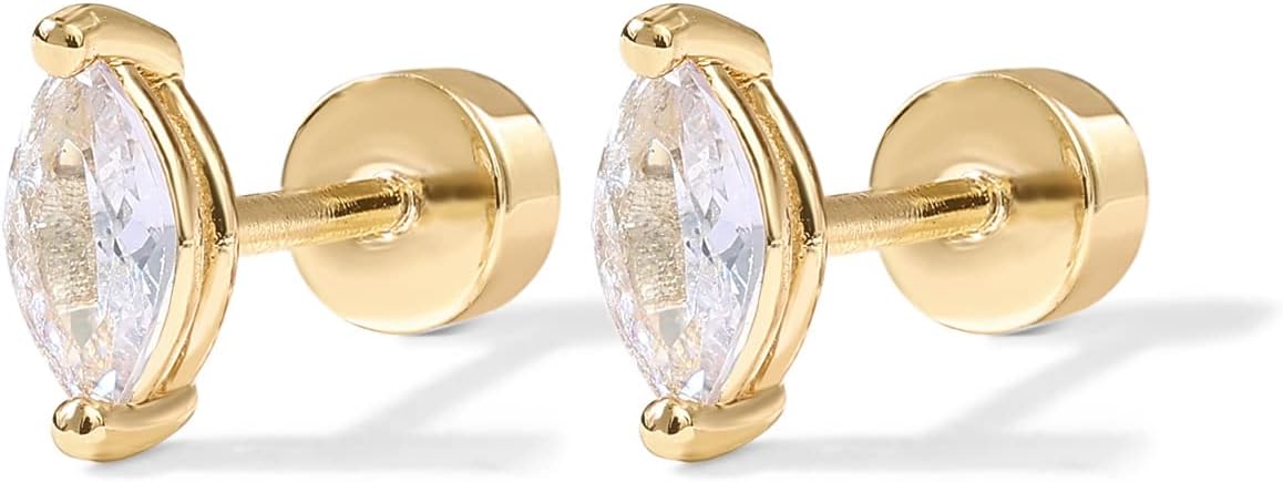 Pæreformede Øreringe | Guld