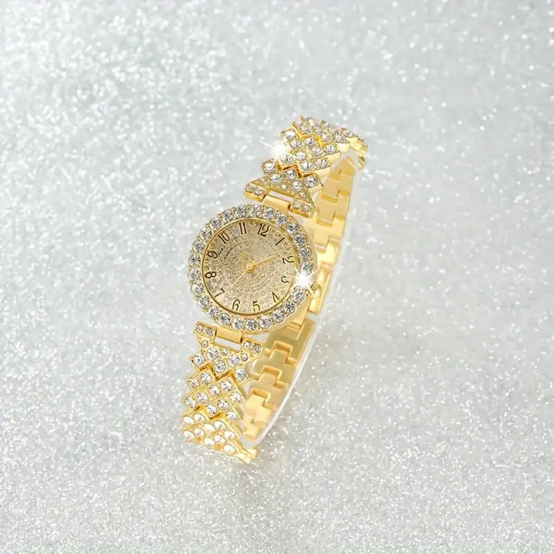 Luxe Radiance Guldur & Armbånd Sæt | Guld