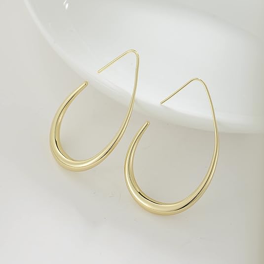Solbelyste Hoopøreringe | Guld