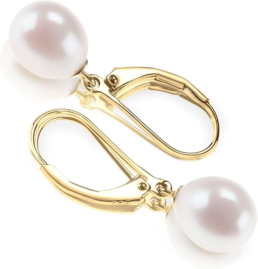 Perle Dangle Øreringe | Guld