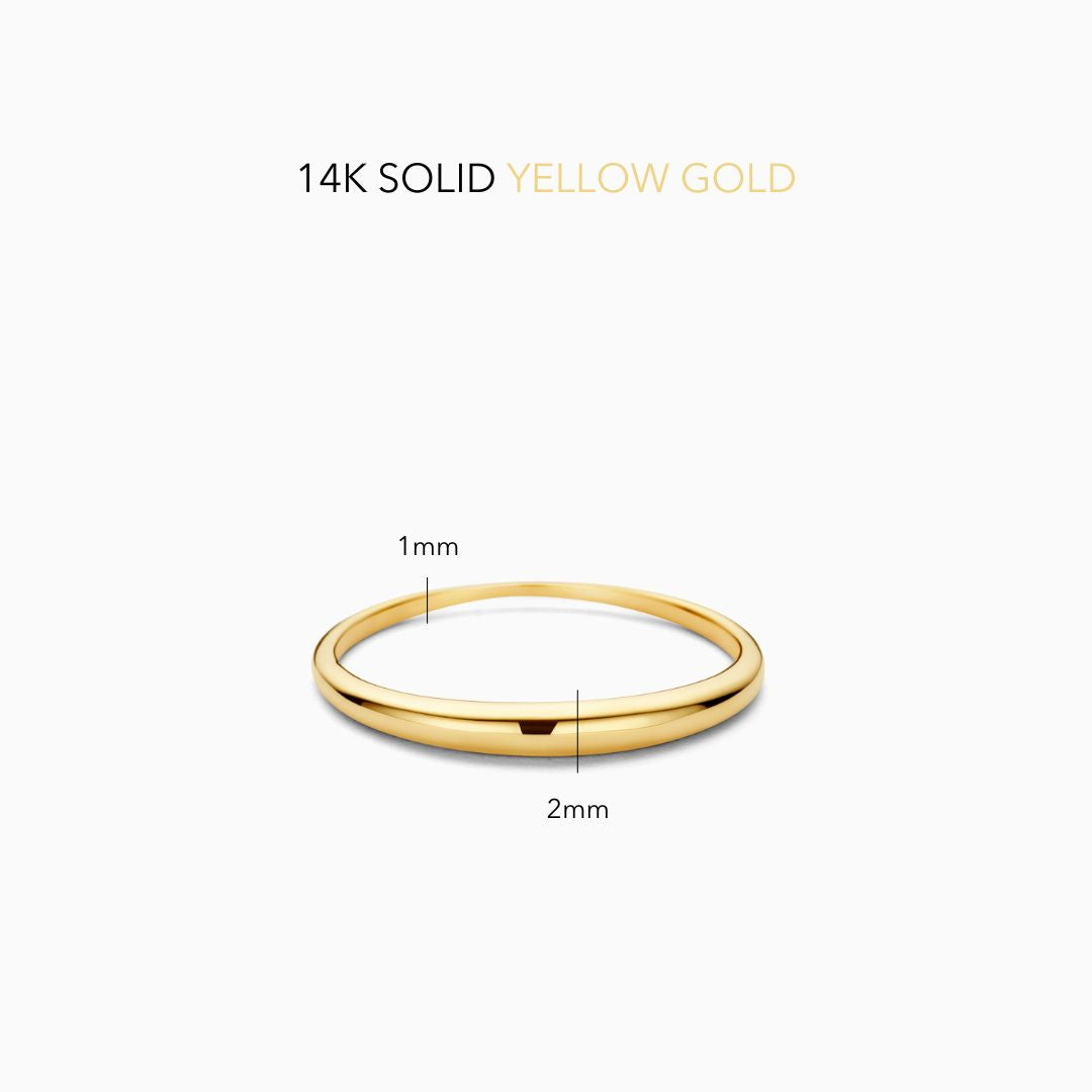 Slim Dome Ring | Guld