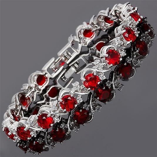 Ruby Vine Tennisarmbånd | Hvidguld