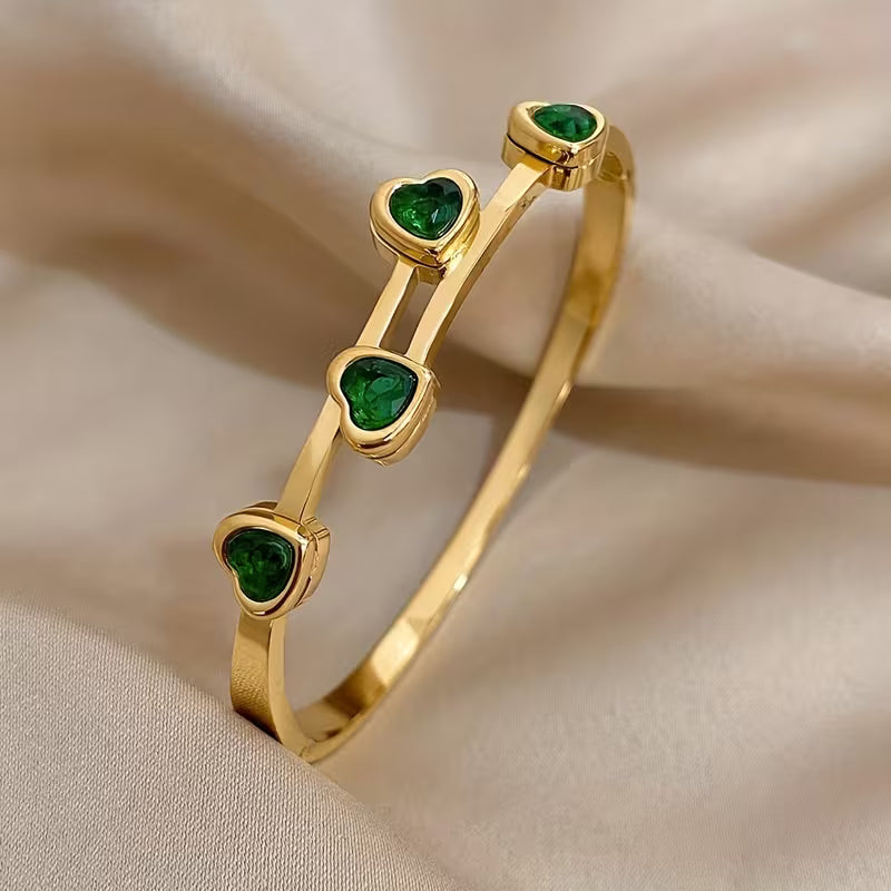 Verde Hearts Armbånd | Guld