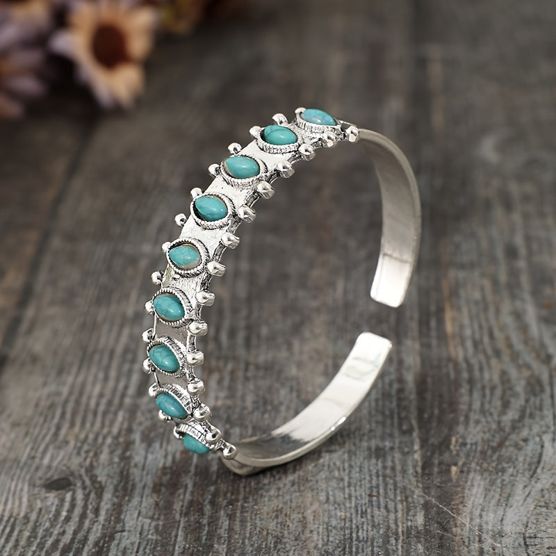 Azmira Turkis Cuff Armbånd | Hvidguld