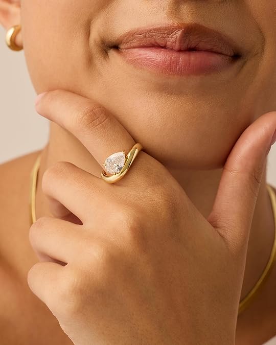 Bølget Løfte Ring | Guld