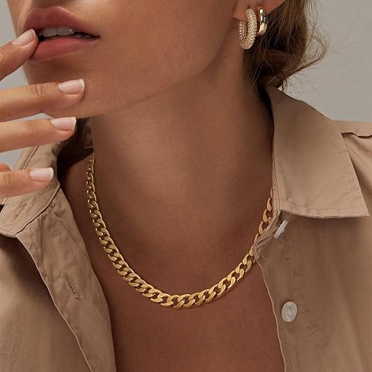 Chunky Cuban Link Halskæde | Guld