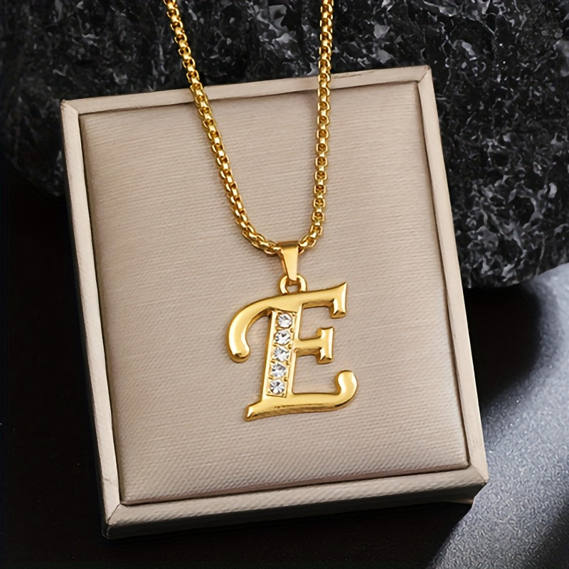 Krystal Accent Initial Halskæde | Guld