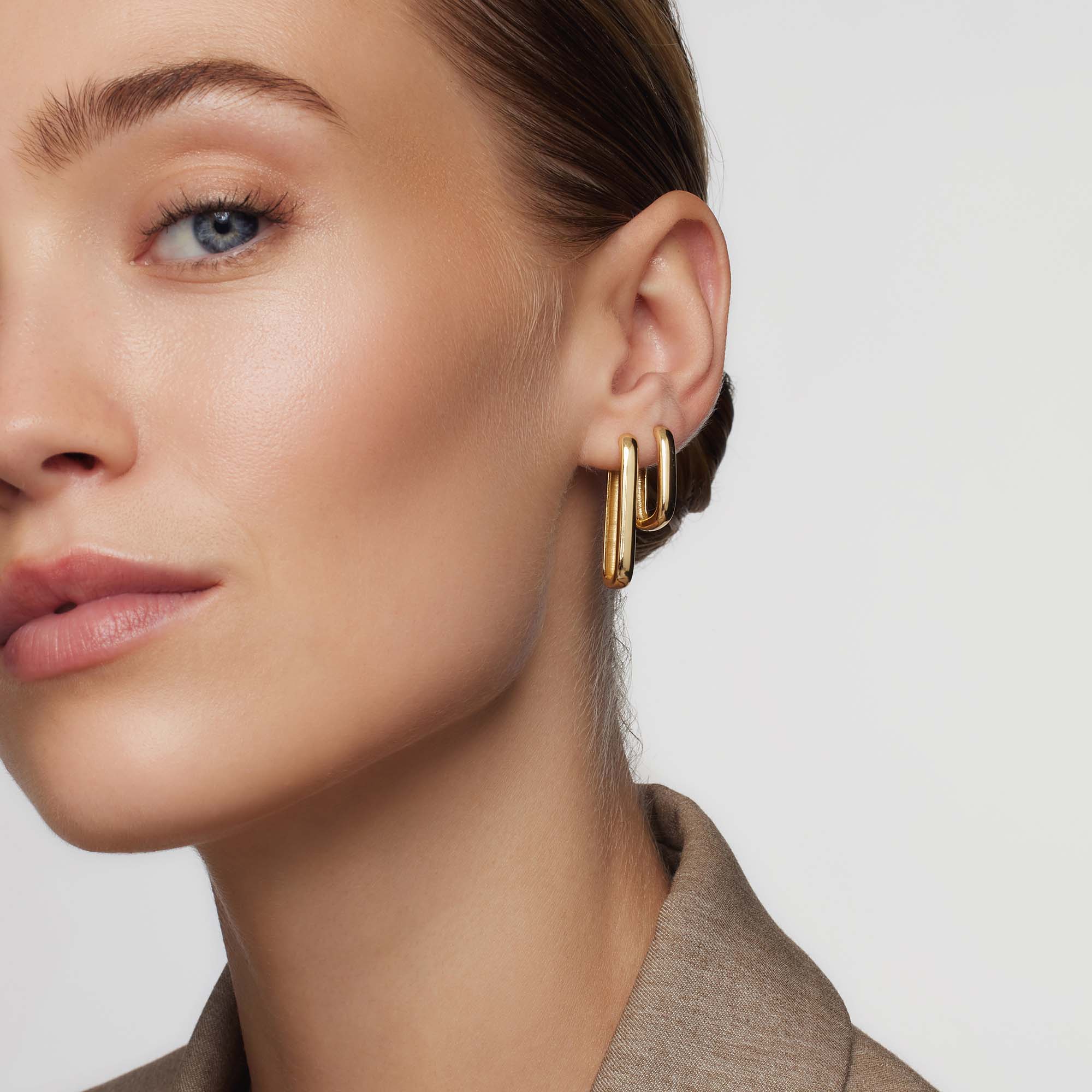 Ikon Hoop Øreringe | Guld
