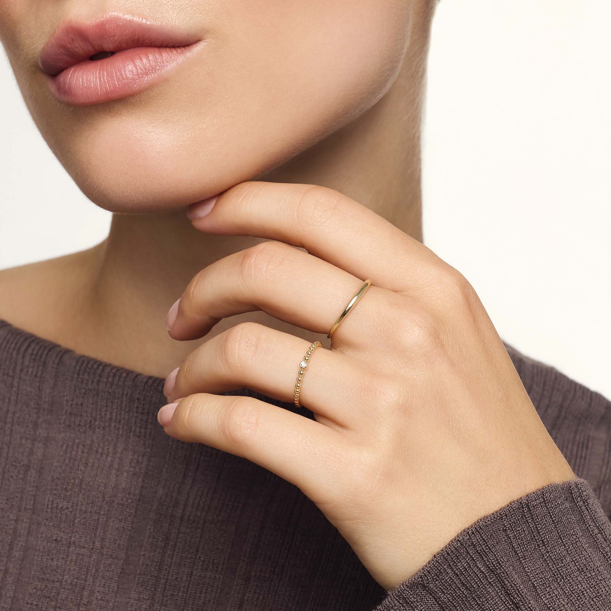 Slim Dome Ring | Guld