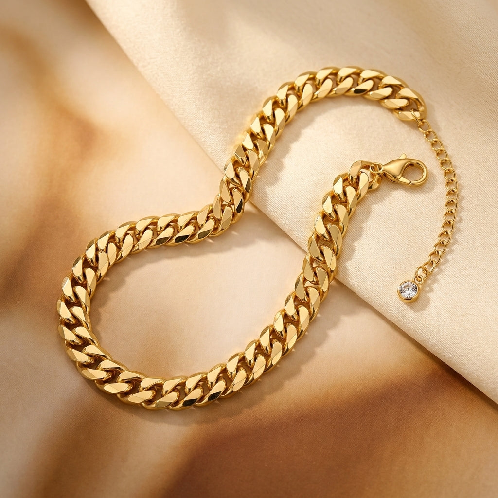 Chunky Cuban Link Halskæde | Guld