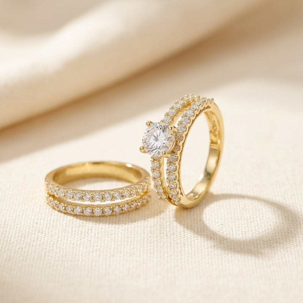 Eternal Radiance Ring Sæt | Guld