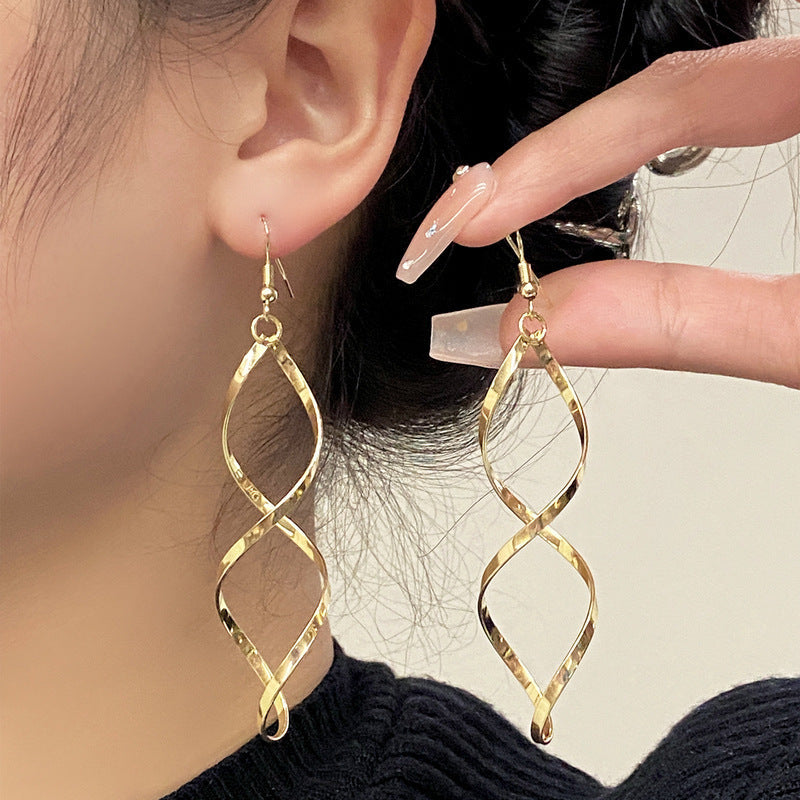 Spiral Dangle Øreringe | Guld