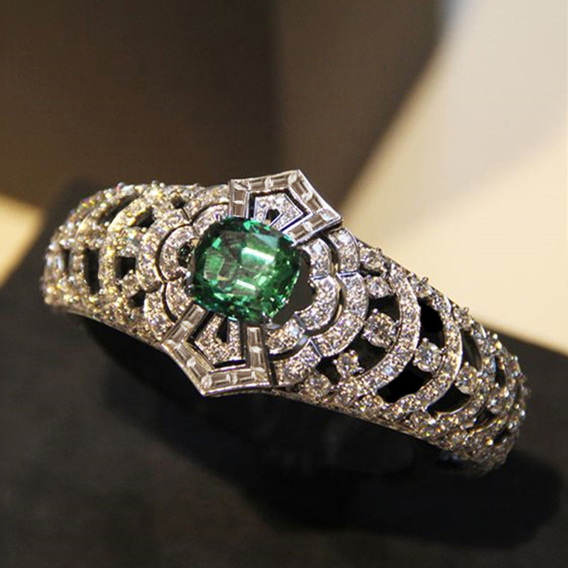 Emerald Art Deco Ring | Hvidguld