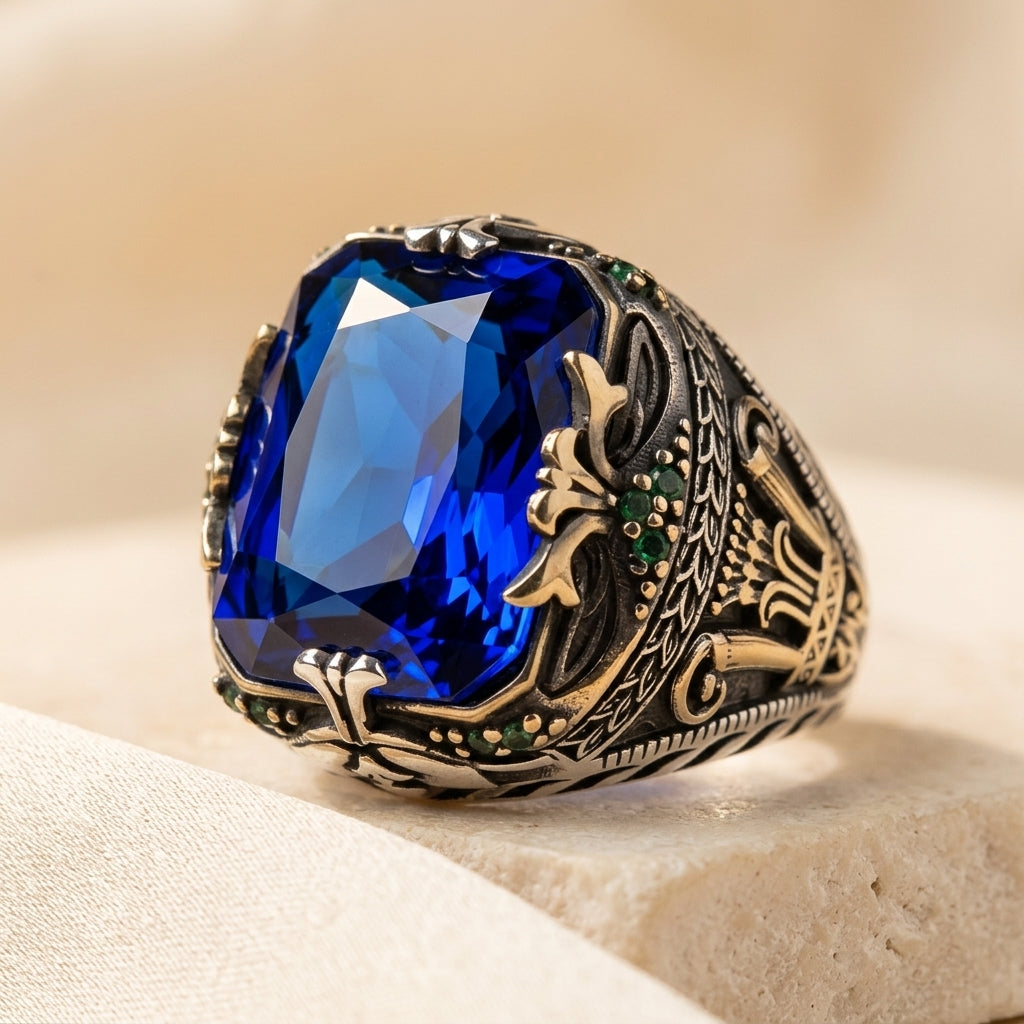 Klara Saphira Ring | Blandt Guld
