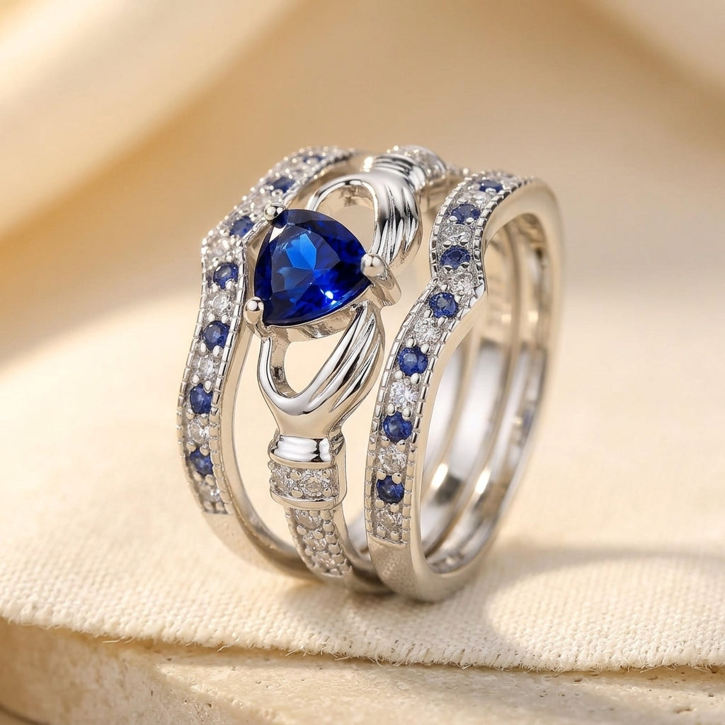 Eternal Lux Azura Ring Sæt | Hvidguld