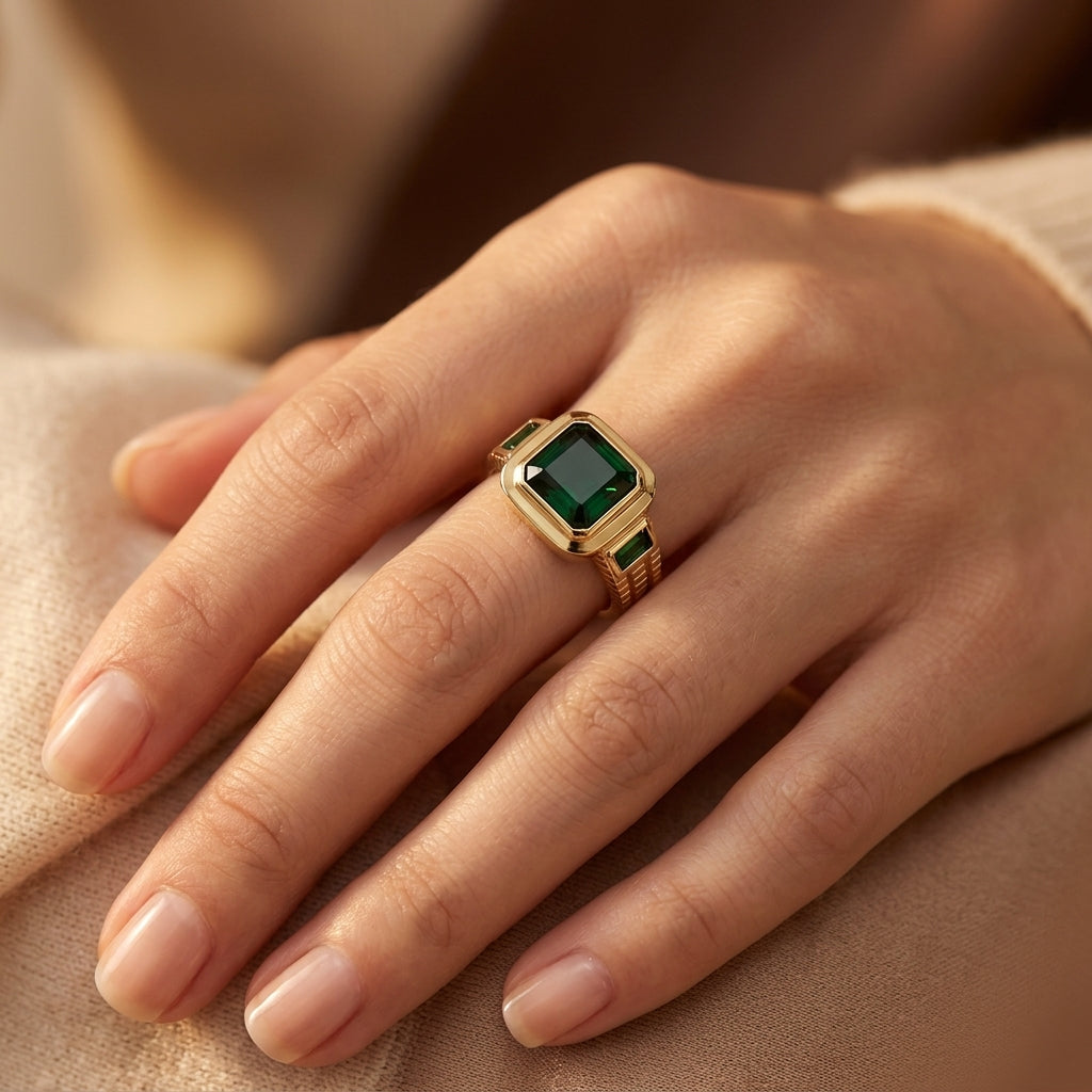 Emeric Valestone Ring | Guld