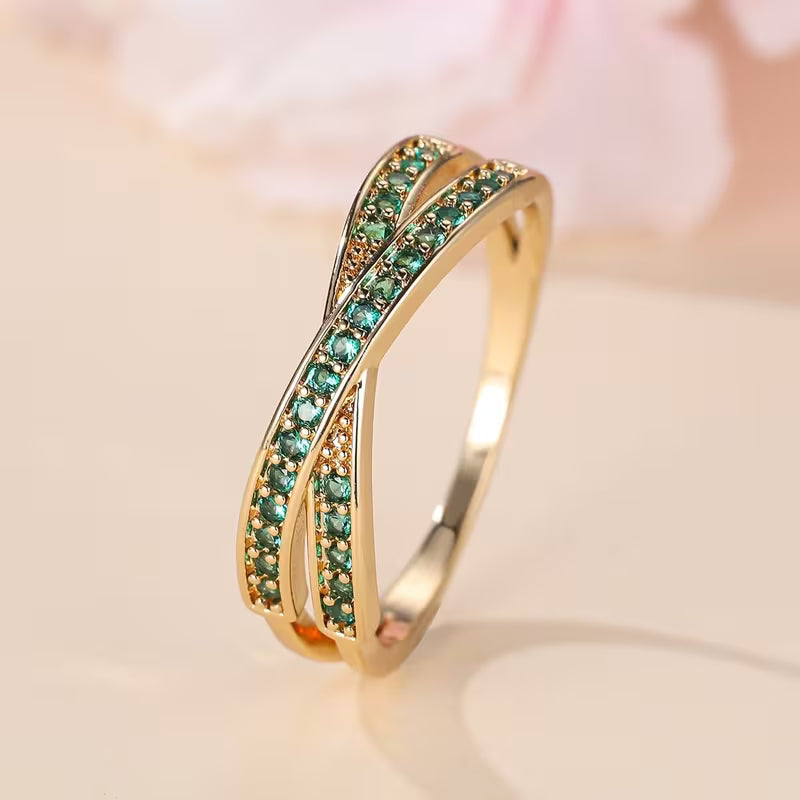 Emerald Flow Ring | Guld