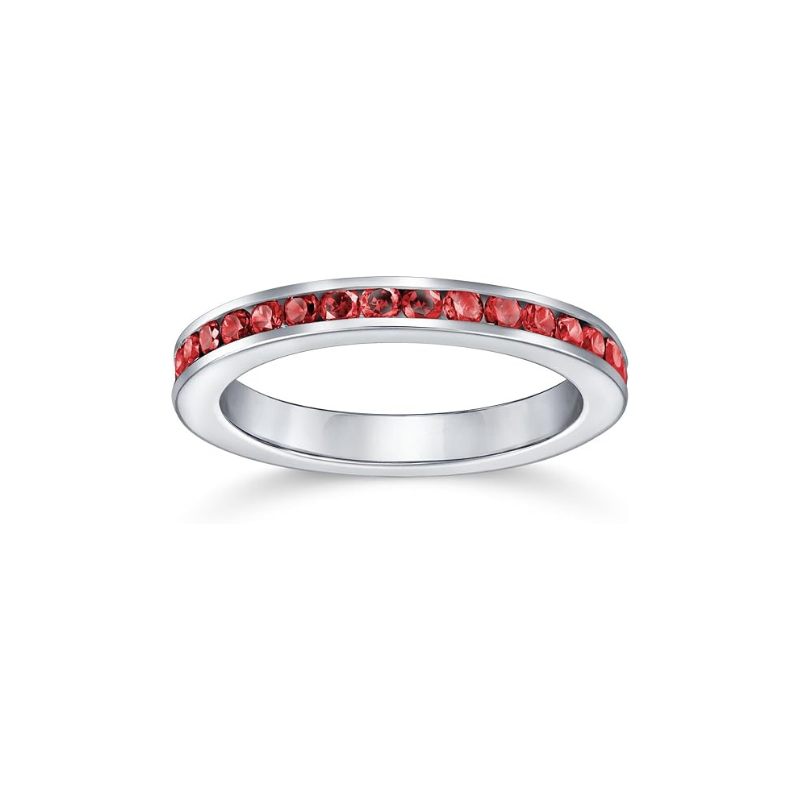 Ruby Eternity Band Ring | Hvidguld