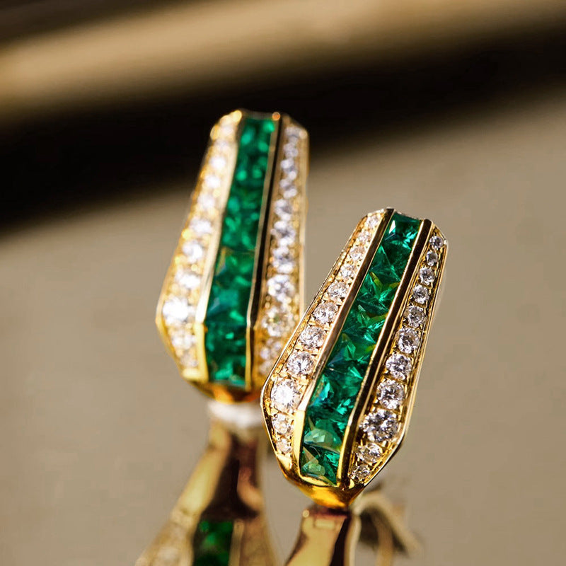 Emerald Sienna Øreringe | Guld