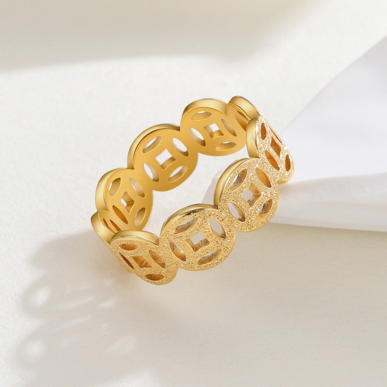 Ella Classic Pattern Ring | Guld