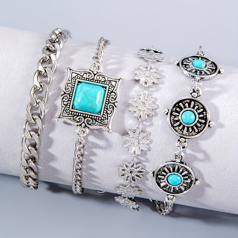 Sky Stone Lagdelt Armbåndsæt | Hvidguld