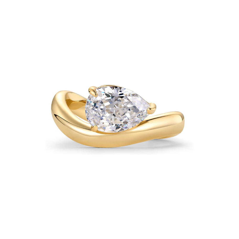 Bølget Løfte Ring | Guld