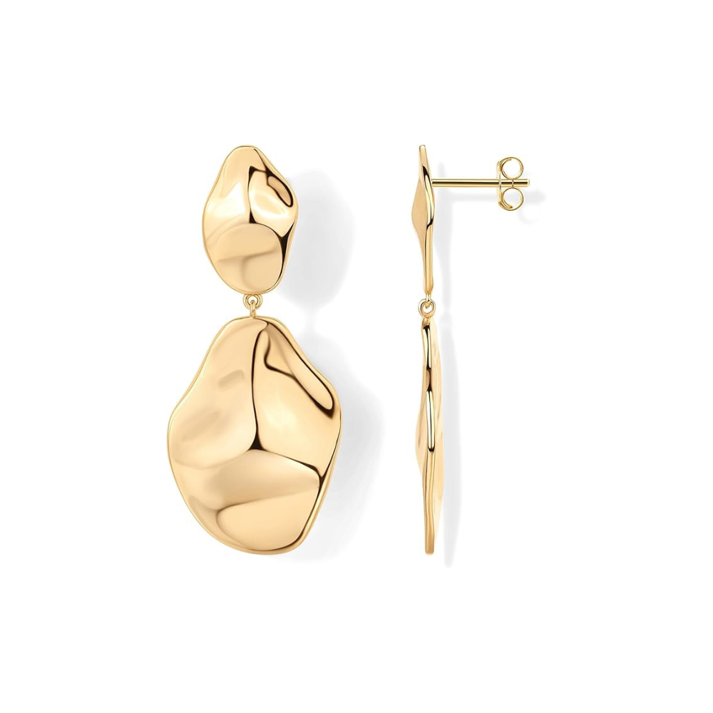 Ripple Wave Øreringe | Guld