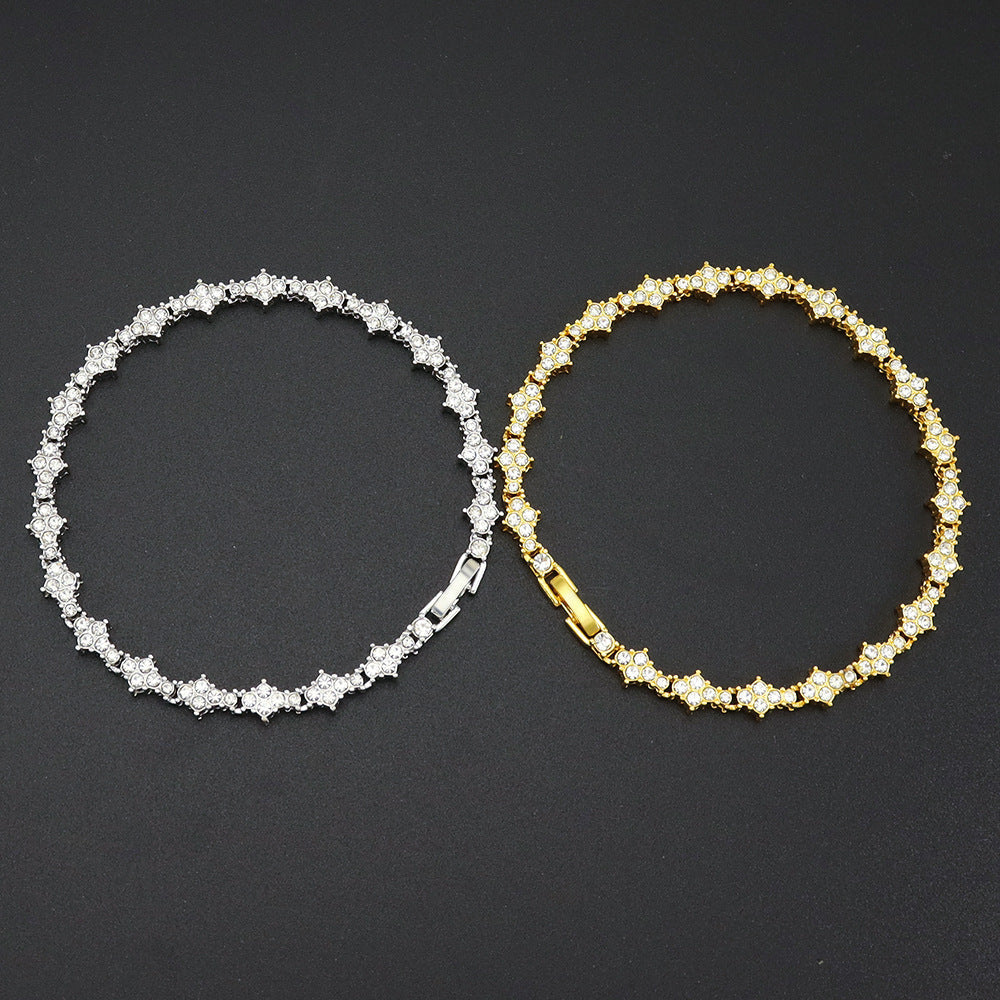 Klassisk Cluster Tennisarmbånd | Hvidguld