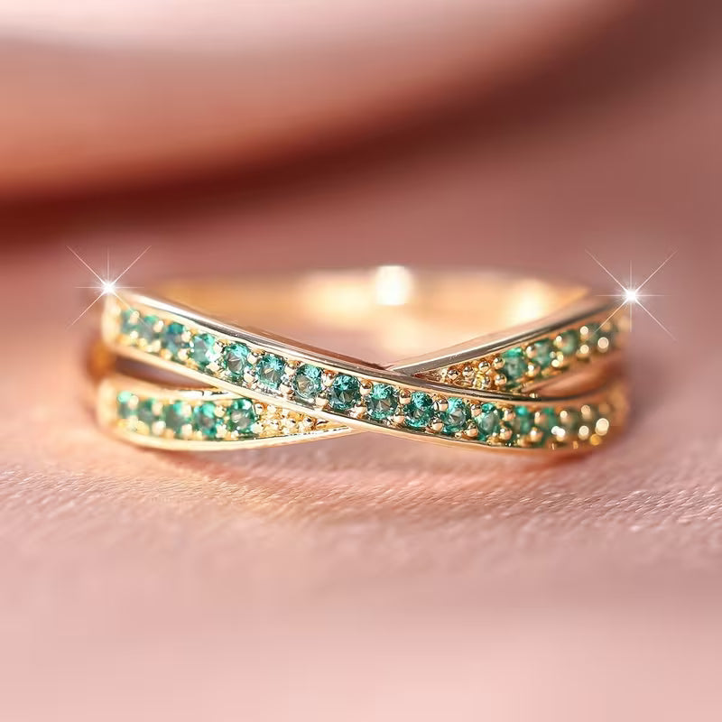 Emerald Flow Ring | Guld