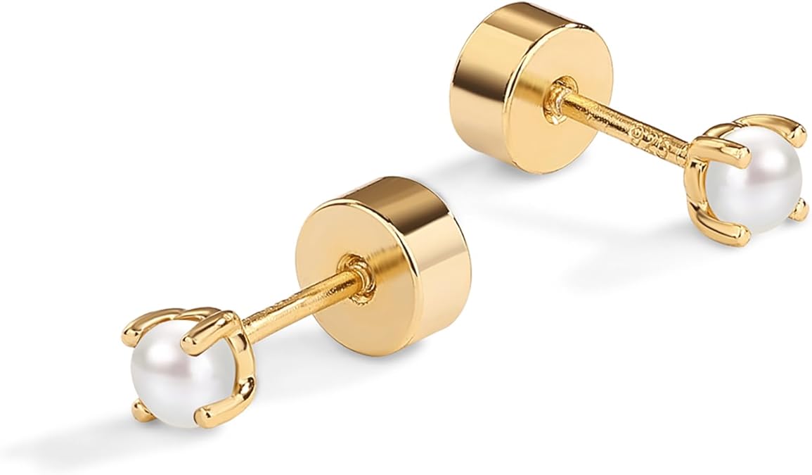 Delikate Perle Ørestikker | Guld