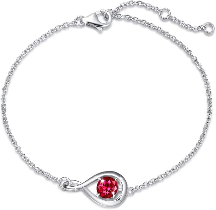 Ruby Infinity Armbånd | Hvidguld