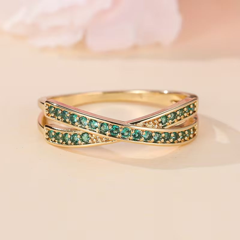 Emerald Flow Ring | Guld