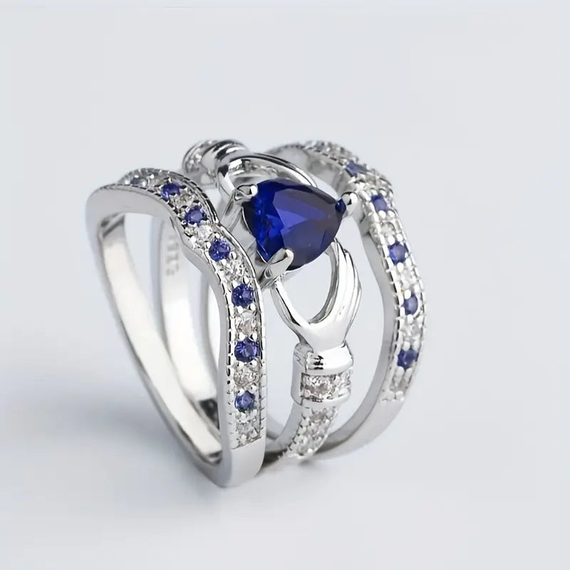 Eternal Lux Azura Ring Sæt | Hvidguld