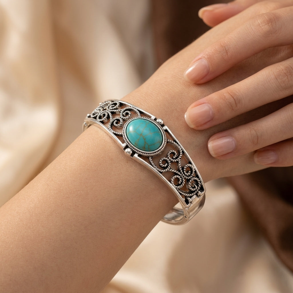 Alouette Vintage Crest Armbånd | Hvidguld
