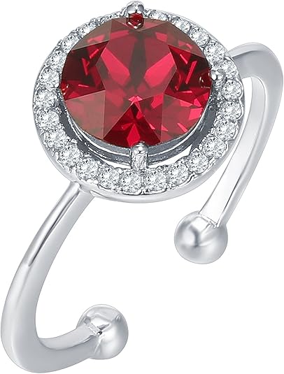Crimson Glow Promise Ruby Ring | Hvidguld