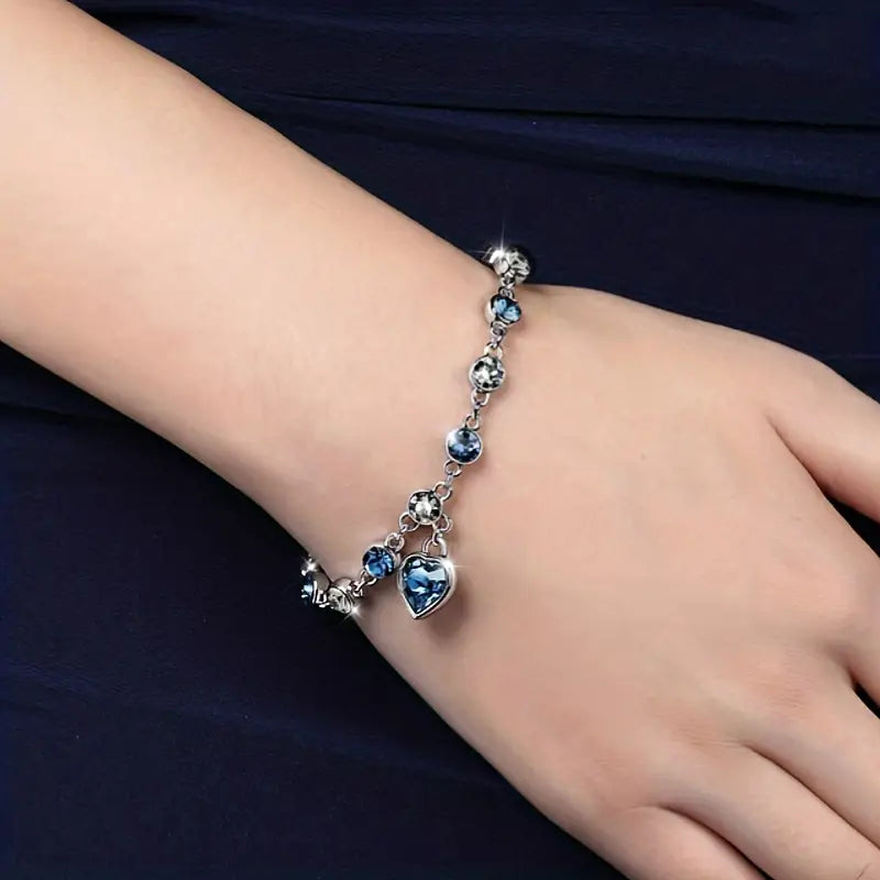 Ocean Heart Glow Bracelet | Hvidguld