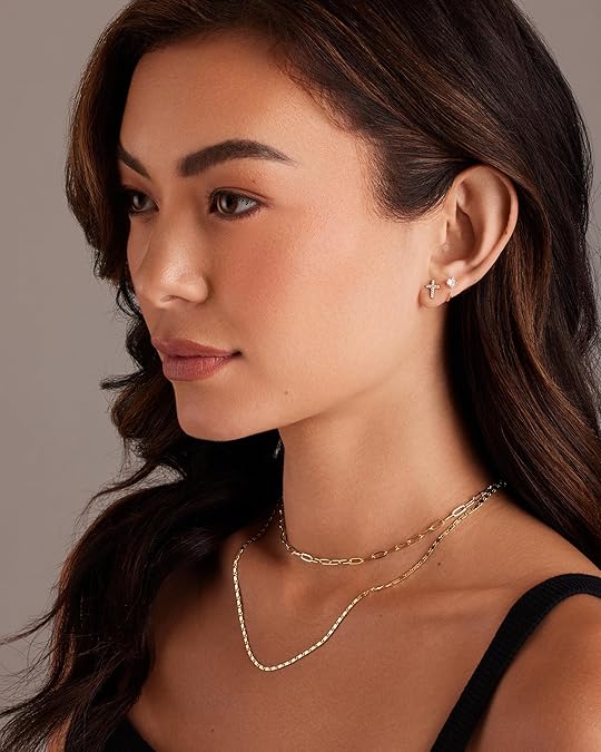Belagte Kryds Studs | Guld