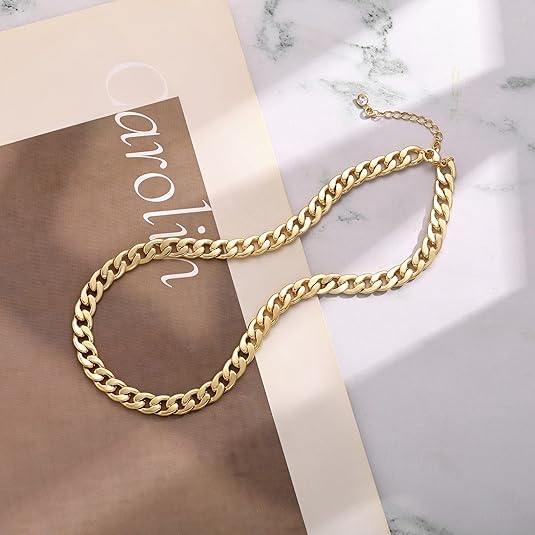 Chunky Cuban Link Halskæde | Guld