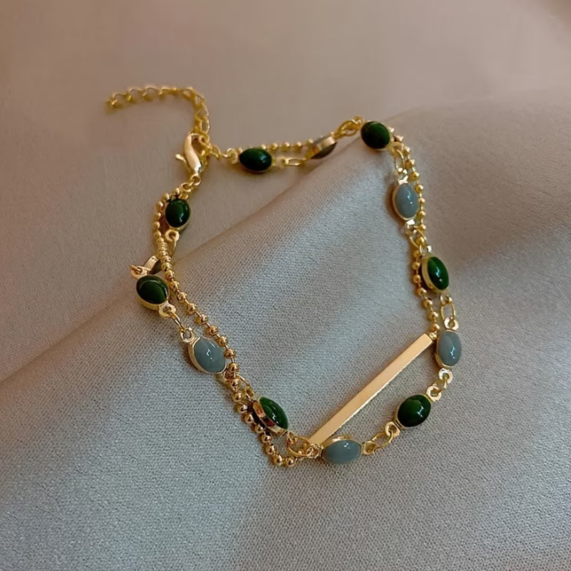Olivia Moss Duo Armbånd | Guld