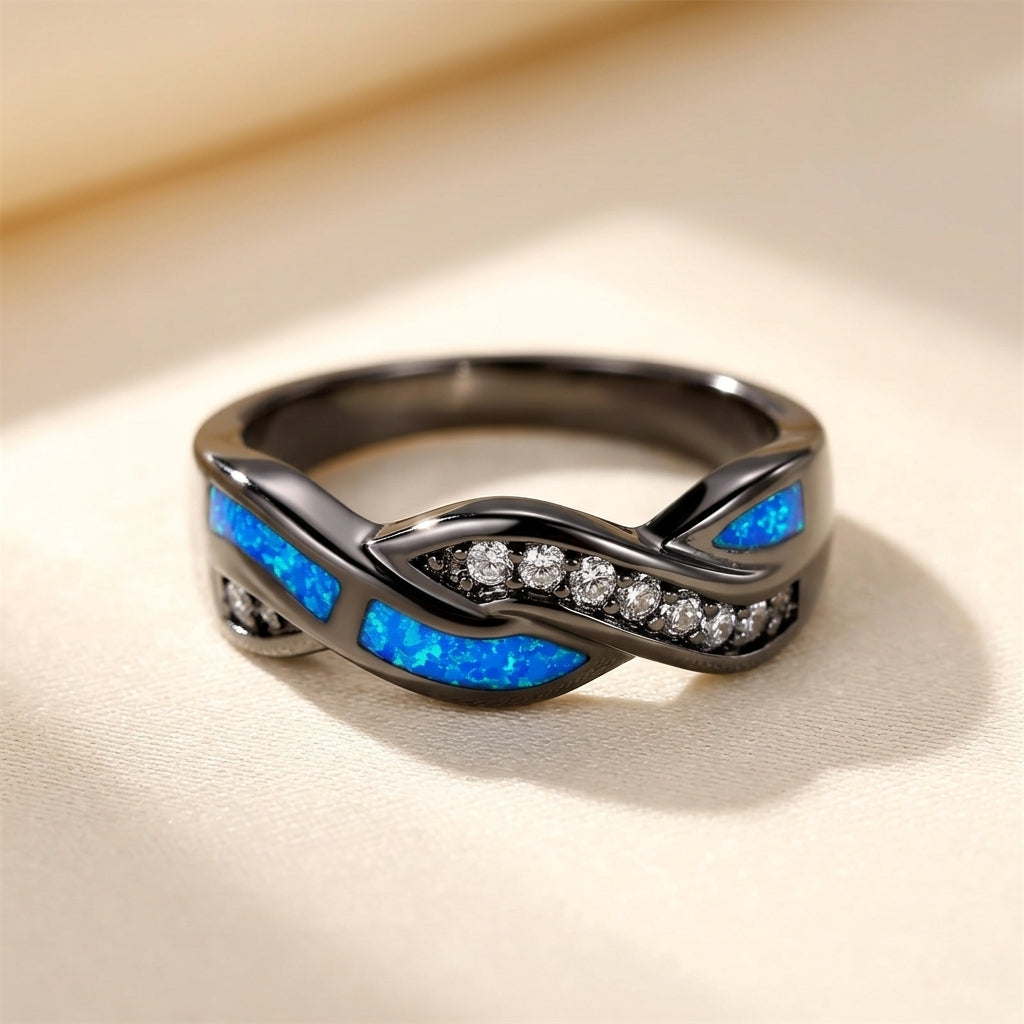 Thessia Lunebray Ring | Hvidguld