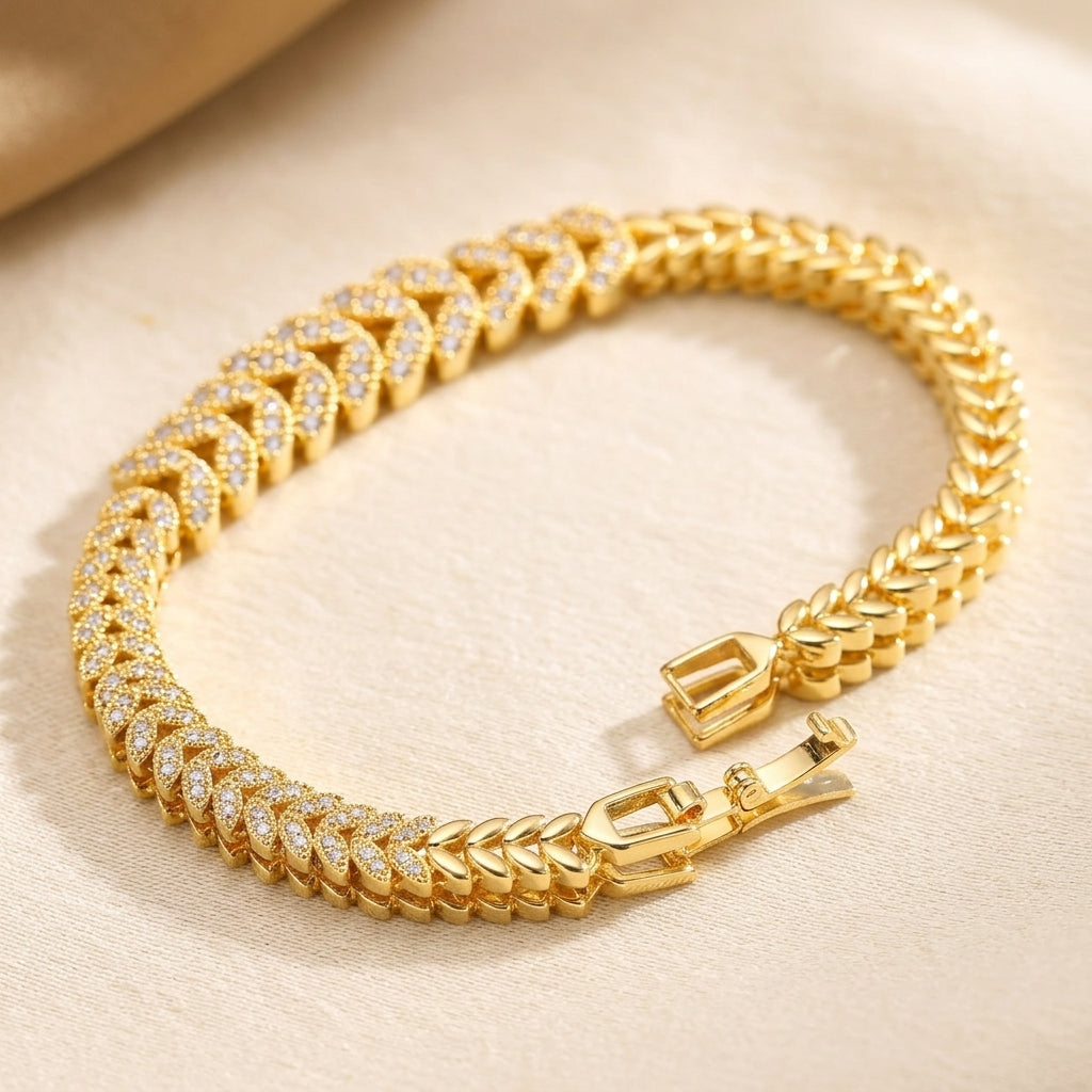 Everleaf Tennis Armbånd | Guld