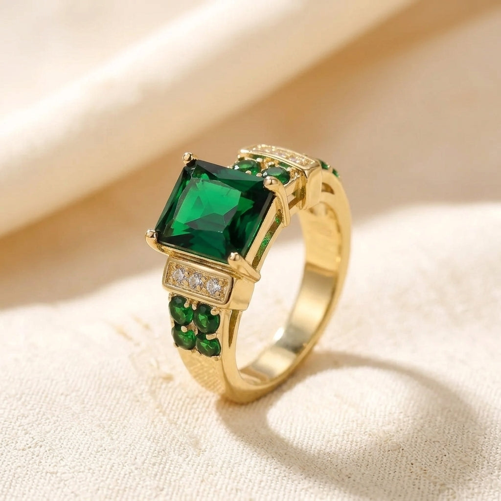Udsøgt Smaragd Ring | Guld