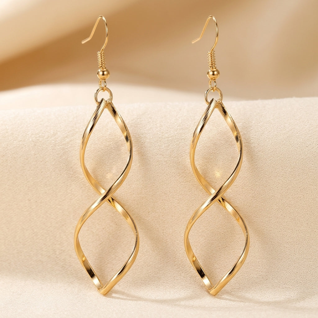 Spiral Dangle Øreringe | Guld