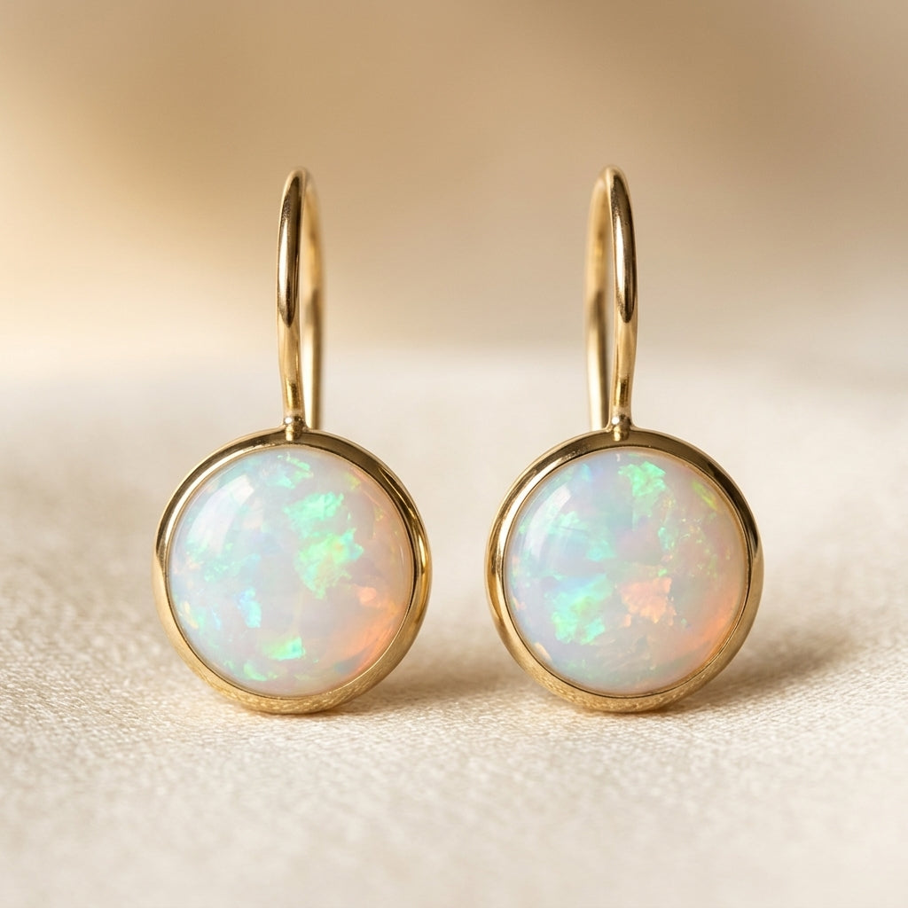 Antikke Opal Glow Øreringe | Guld