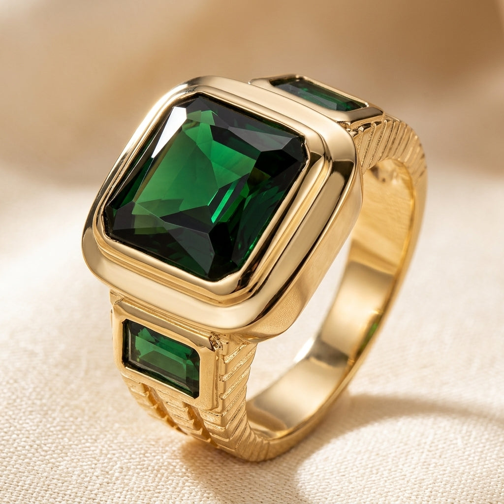 Emeric Valestone Ring | Guld
