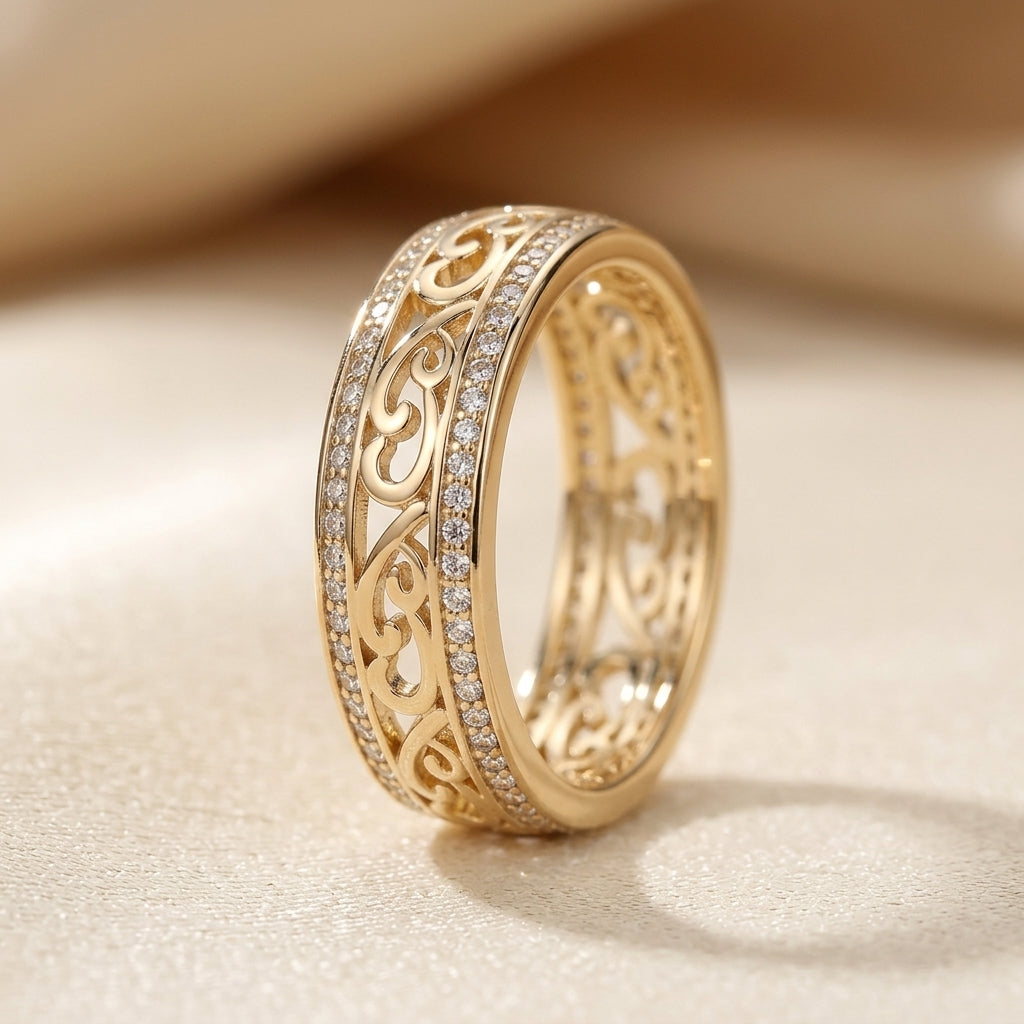 Skinnende Hult Guld Ring | Guld