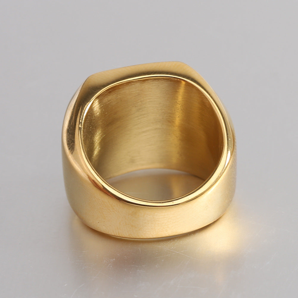 Klassisk Noble Initial Ring | Guld