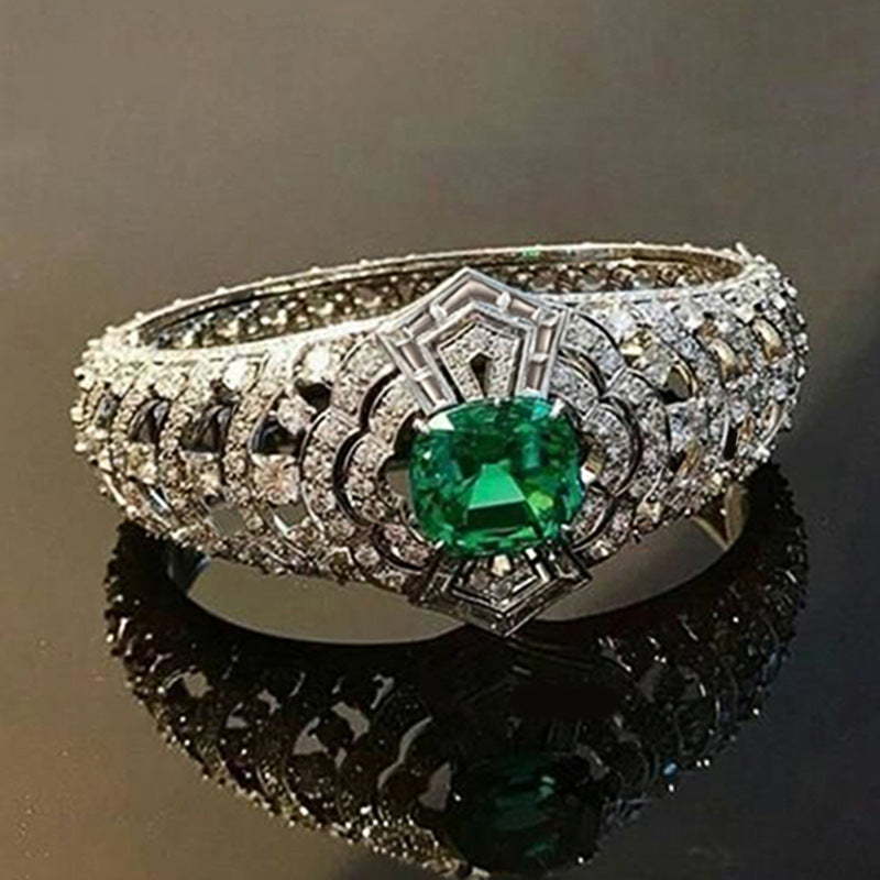 Emerald Art Deco Ring | Hvidguld