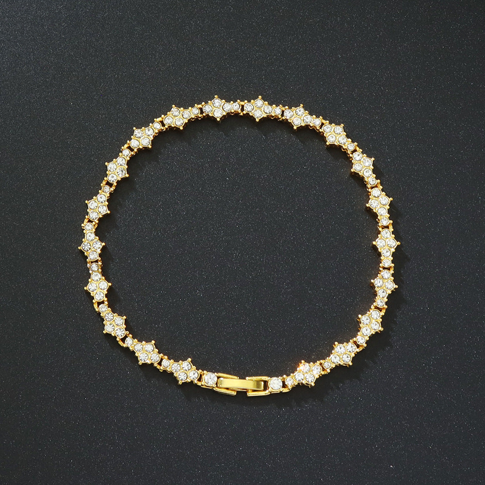 Klassisk Cluster Tennisarmbånd | Hvidguld